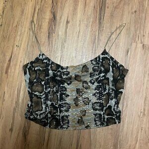 Windsor Women’s Snakeskin Print Crop Top